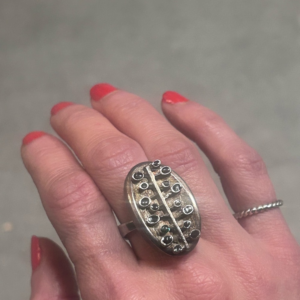 Modernist Sterling silver abstract Ring